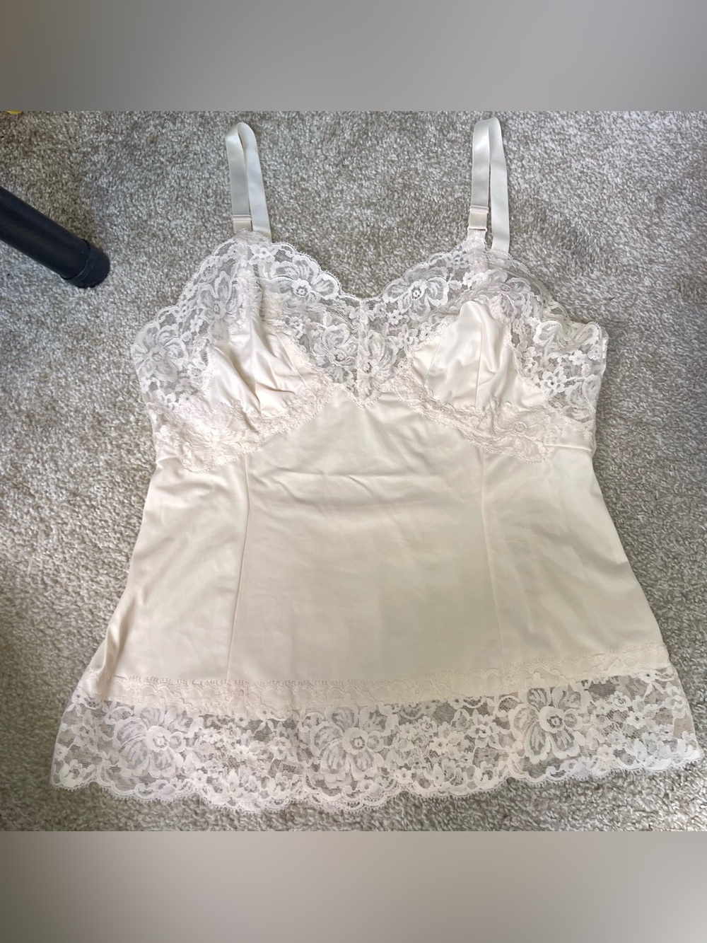 Vintage Y2K Wonder Maid Lace Trim Babydoll Camisole Women's Sz S White Feminine